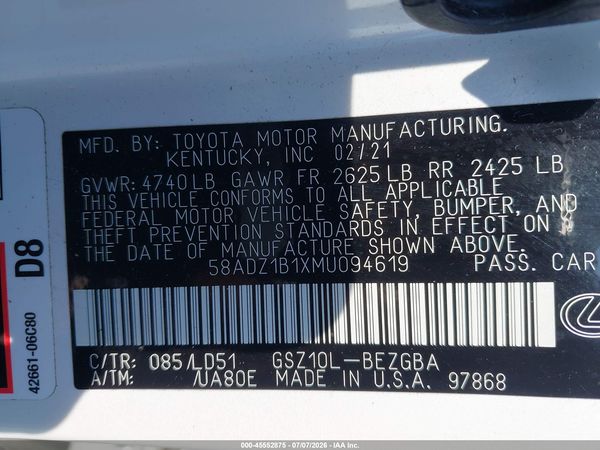 2021 LEXUS ES 350 350 Premium