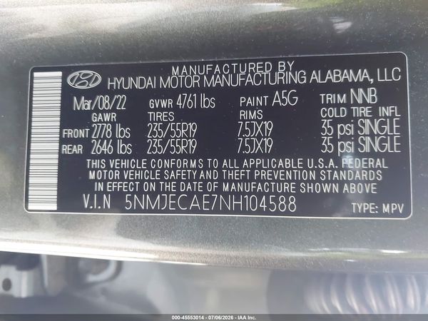 2022 HYUNDAI TUCSON LIMITED