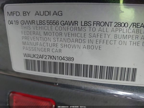 2019 AUDI A6 55 PREMIUM