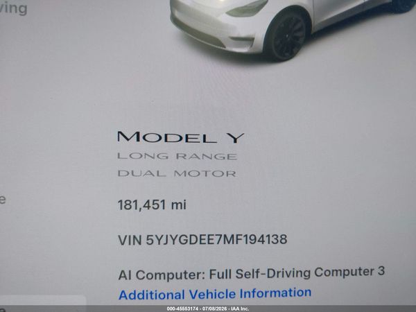 2021 TESLA MODEL Y