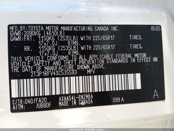 2025 TOYOTA RAV4 XLE