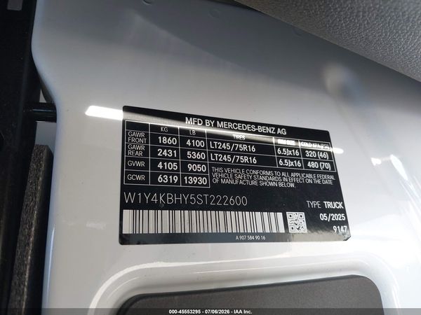 2025 MERCEDES-BENZ SPRINTER 2500