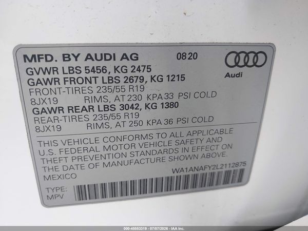 2020 AUDI Q5