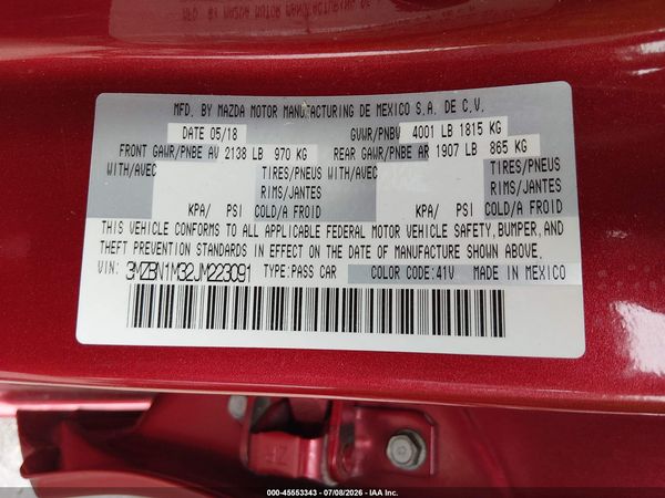 2018 MAZDA MAZDA3 GRAND TOURING