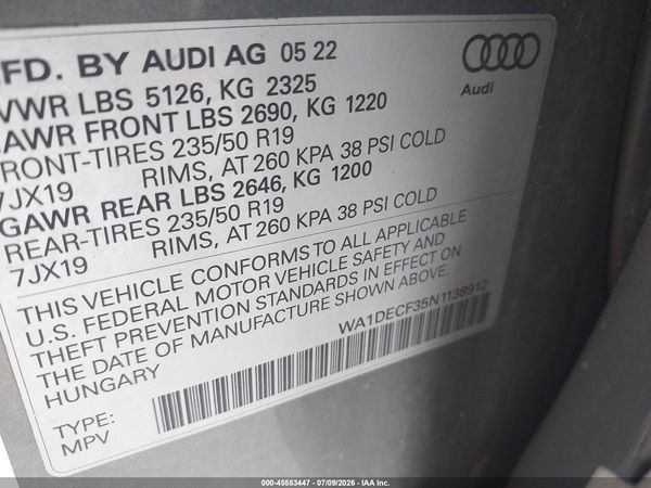 2022 AUDI Q3