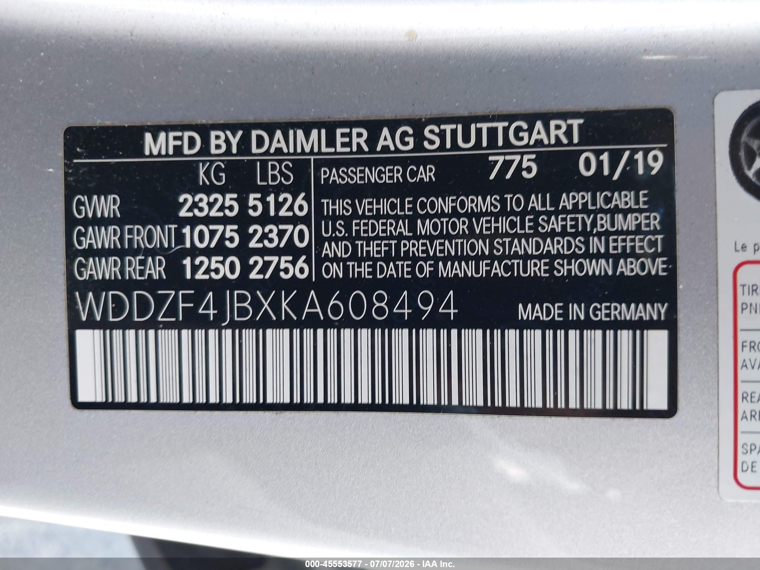 2019 MERCEDES-BENZ E 300 E300