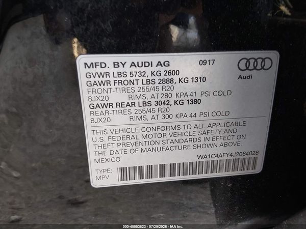 2018 AUDI SQ5 3.0T PREMIUM PLUS