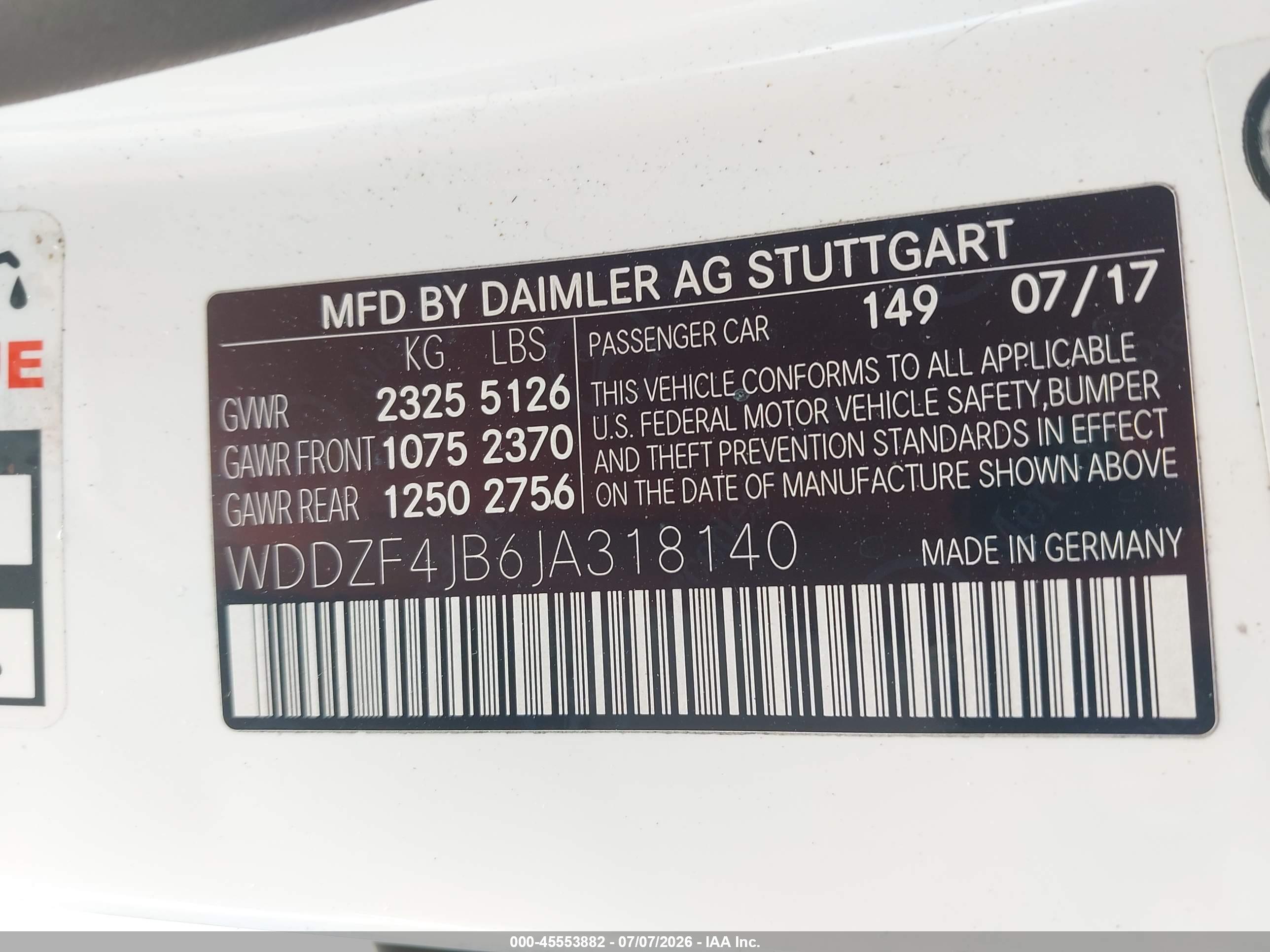 2018 MERCEDES-BENZ E 300 E300