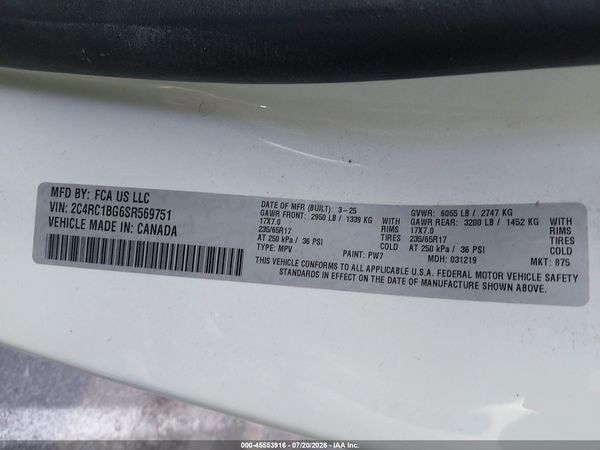 2025 CHRYSLER PACIFICA SELECT