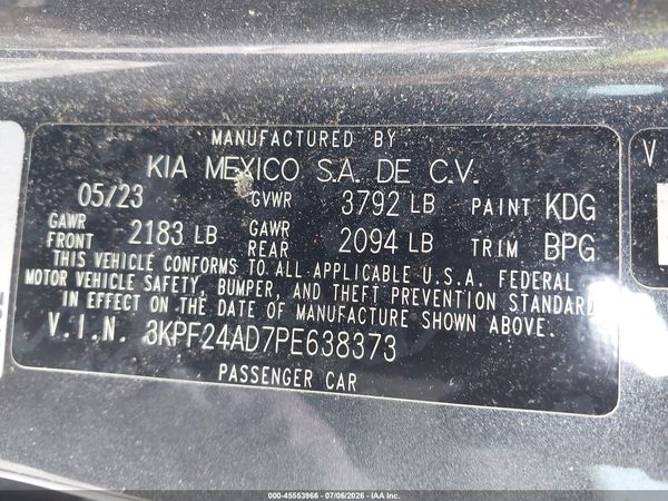 2023 KIA FORTE LXS