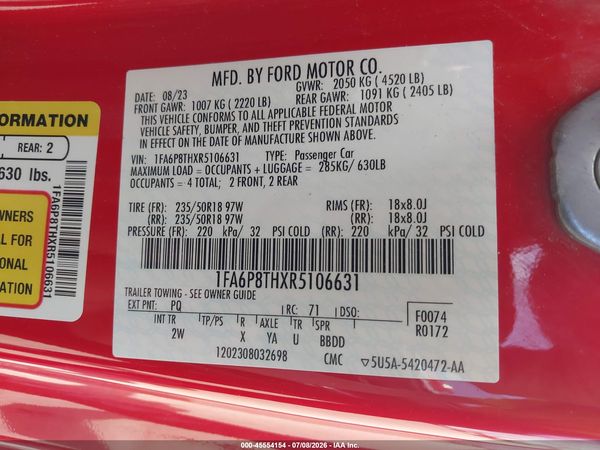 2024 FORD MUSTANG