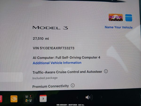 2024 TESLA MODEL 3