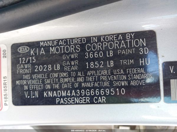 2016 KIA RIO LX