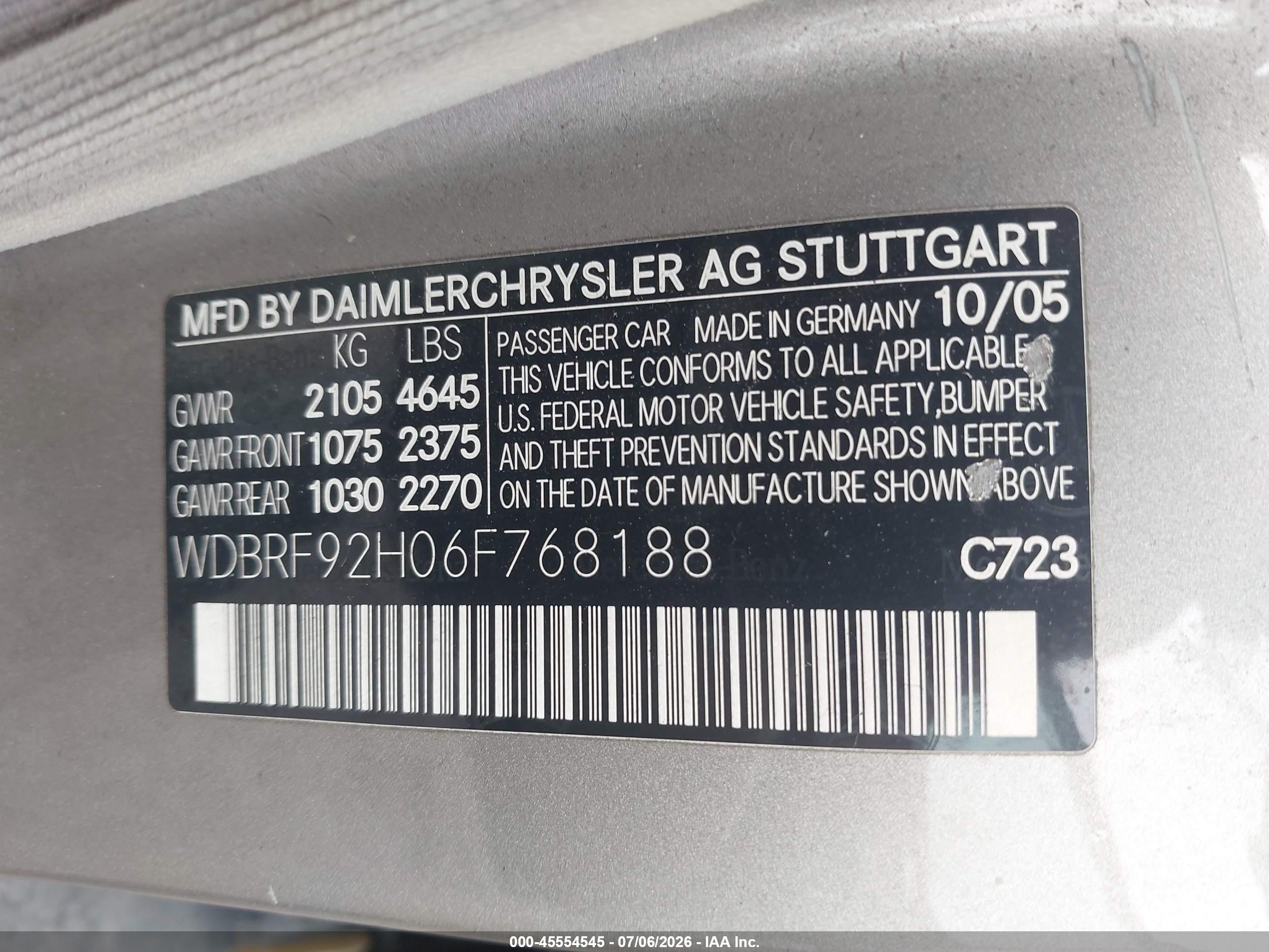 2006 MERCEDES-BENZ C 280 C280 4 MATIC