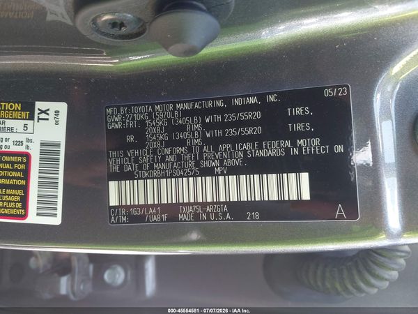 2023 TOYOTA HIGHLANDER PLATINUM