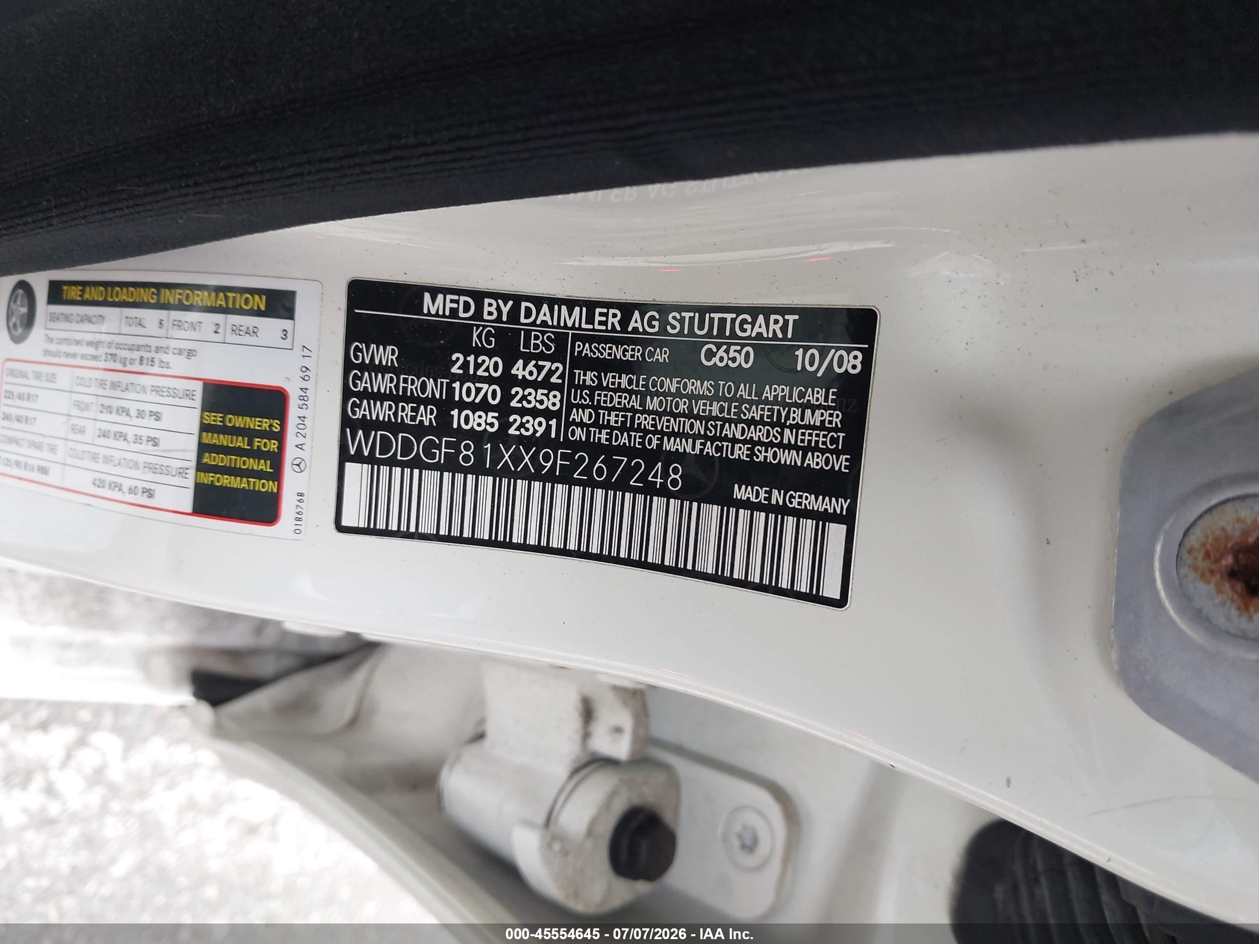 2009 MERCEDES-BENZ C 300 C300 4-MATIC