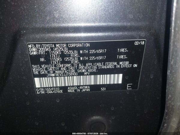 2018 TOYOTA RAV4 XLE
