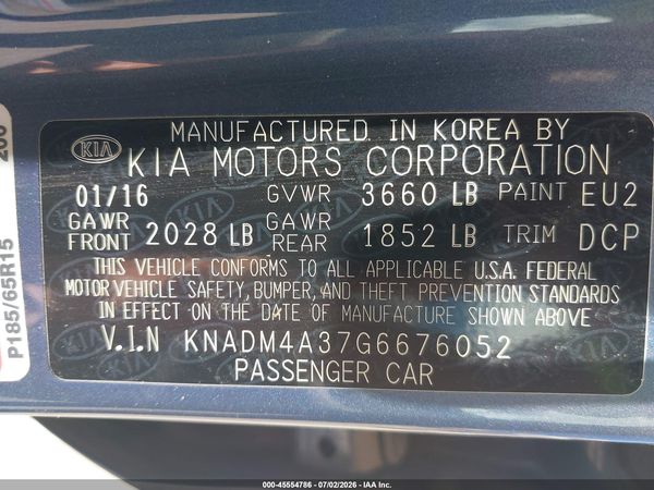 2016 KIA RIO LX