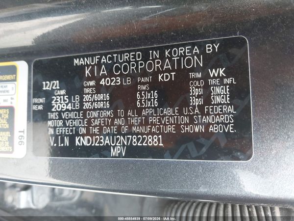 2022 KIA SOUL LX
