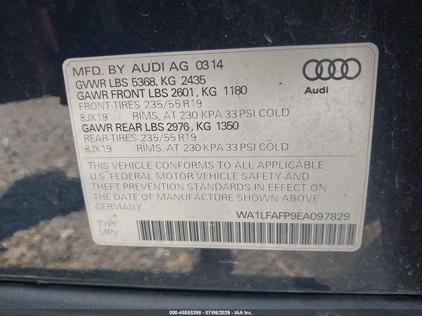 2014 AUDI Q5 2.0T PREMIUM