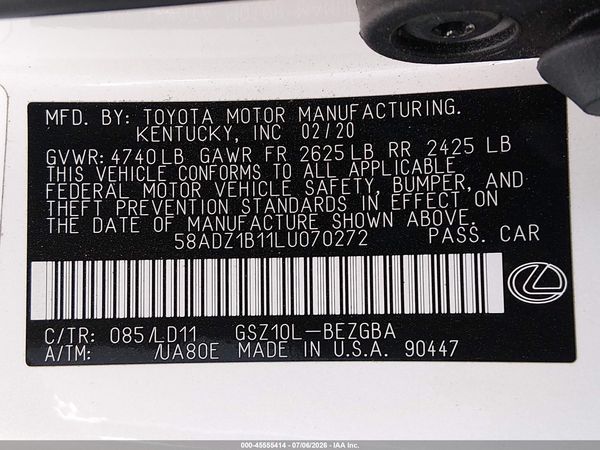 2020 LEXUS ES 350 350 Premium