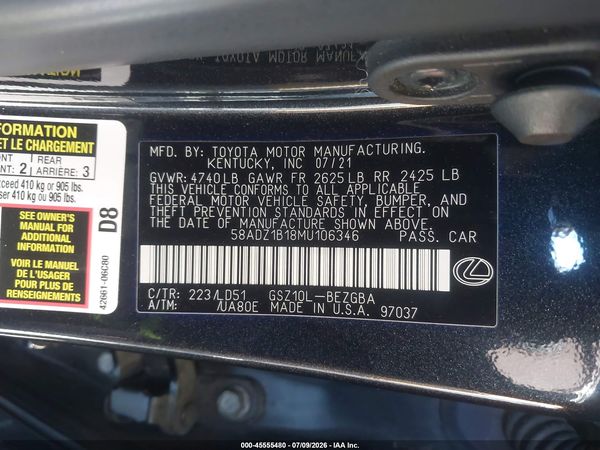 2021 LEXUS ES 350 350 Premium