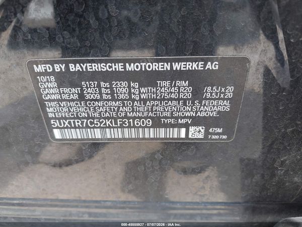 2019 BMW X3 SDRIVE30I