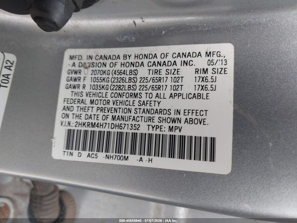 2013 HONDA CR-V EX-L