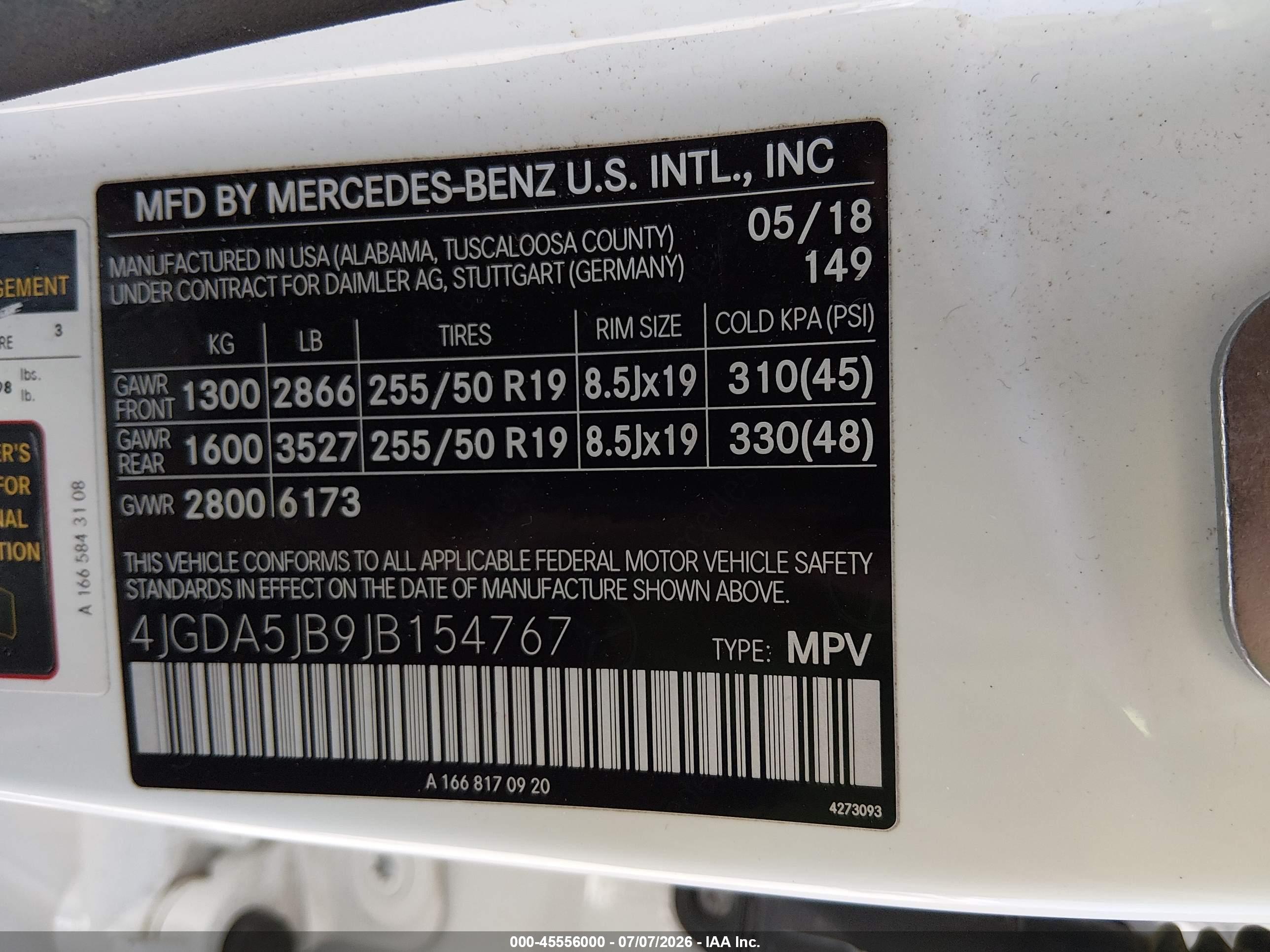 2018 MERCEDES-BENZ GLE 350 GLE350