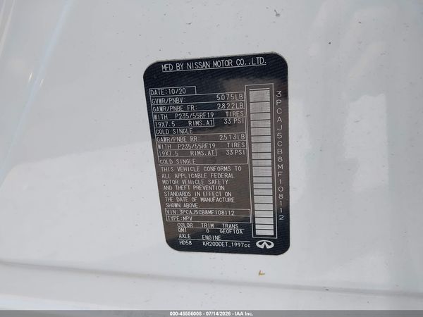 2021 INFINITI QX50 ESSENTIAL AWD