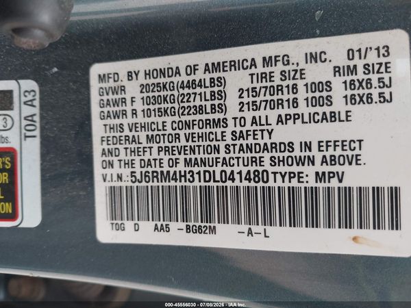2013 HONDA CR-V LX