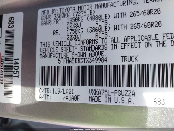 2026 TOYOTA TUNDRA