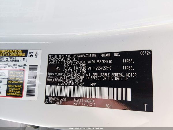 2024 TOYOTA GRAND HIGHLANDER XLE