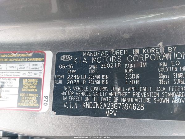 2016 KIA SOUL Plus
