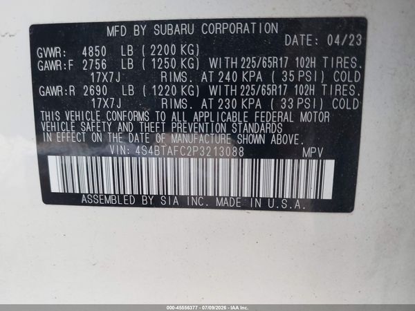 2023 SUBARU OUTBACK PREMIUM