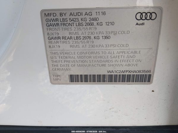 2017 AUDI Q5 2.0T PREMIUM