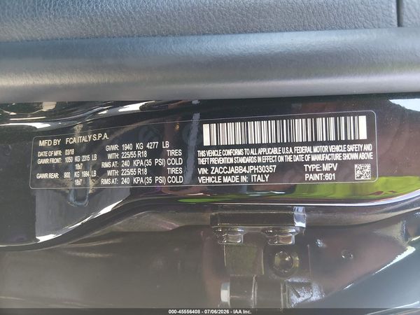 2018 JEEP RENEGADE ALTITUDE FWD