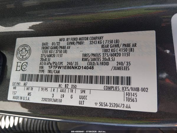 2022 FORD F-150