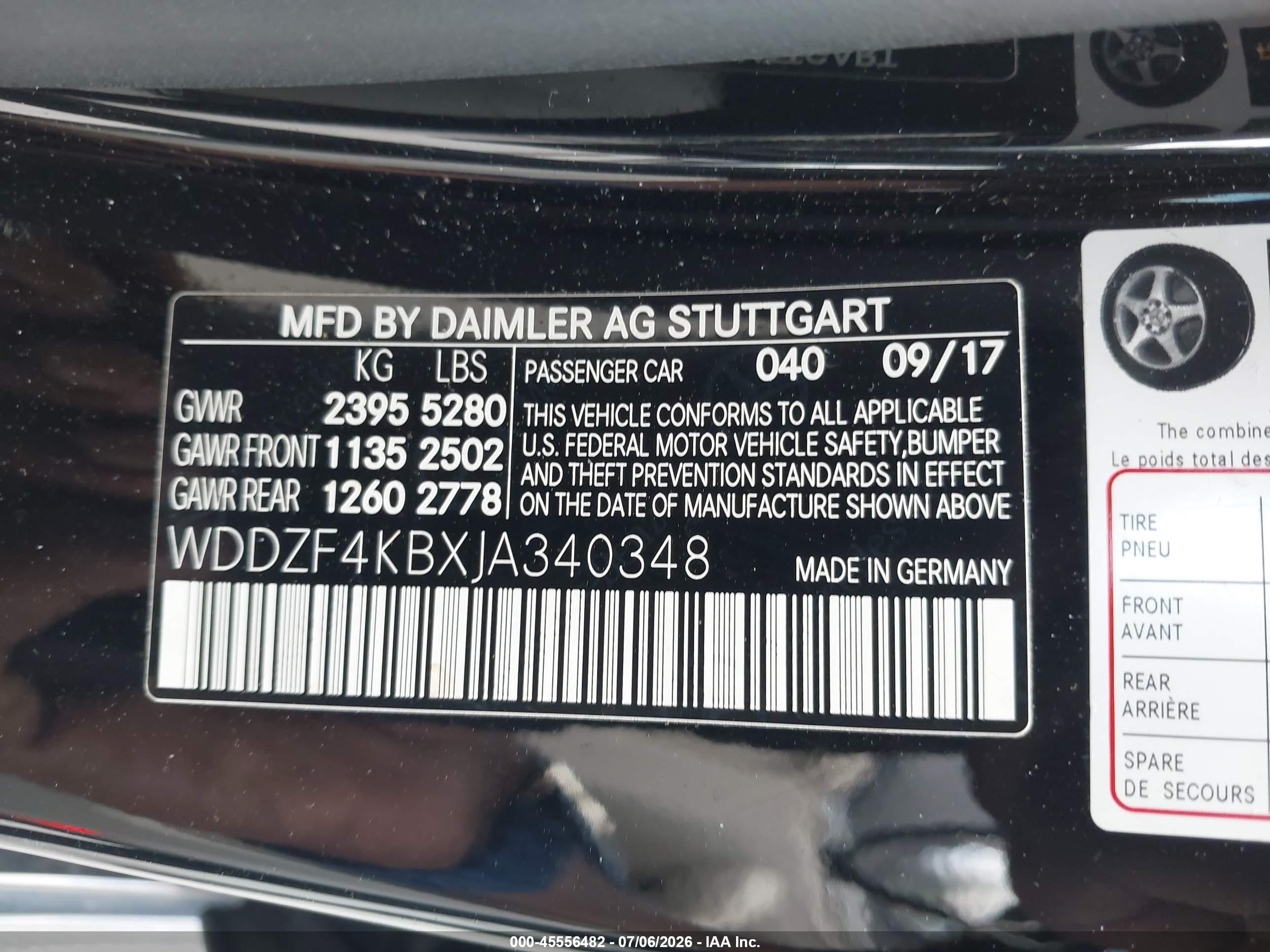 2018 MERCEDES-BENZ E 300 4MATIC