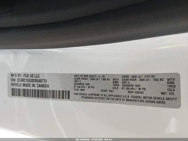 2025 CHRYSLER PACIFICA LIMITED