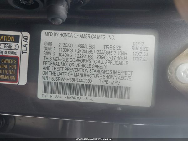 2017 HONDA CR-V LX