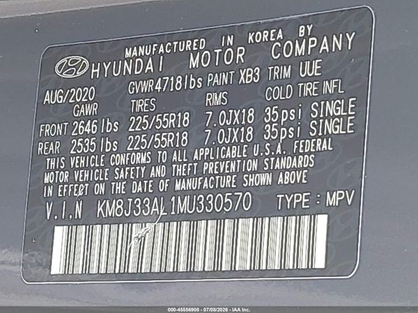 2021 HYUNDAI TUCSON SEL