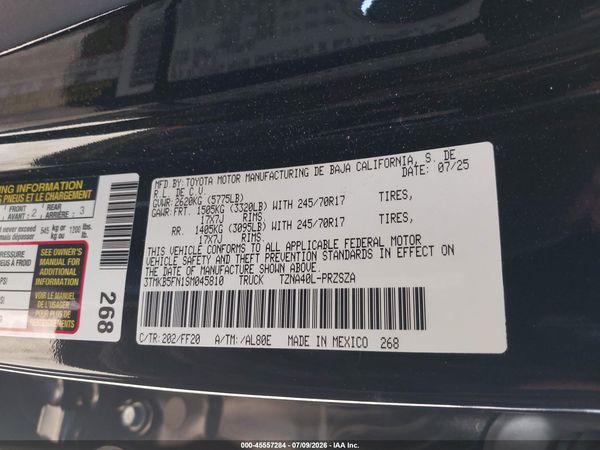 2025 TOYOTA TACOMA SR5