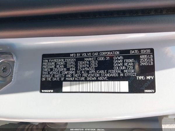 2020 VOLVO XC40 T5 MOMENTUM