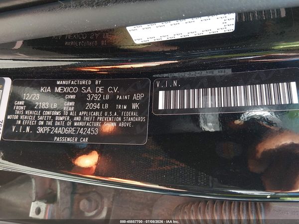 2024 KIA FORTE LXS