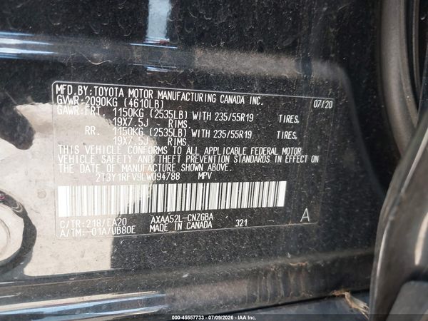 2020 TOYOTA RAV4 LIMITED