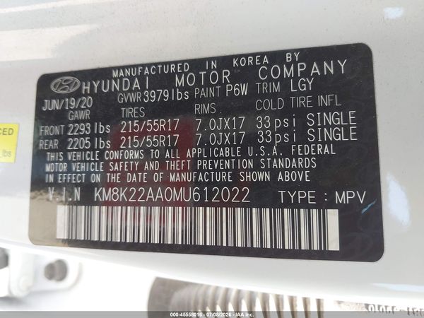 2021 HYUNDAI KONA SEL