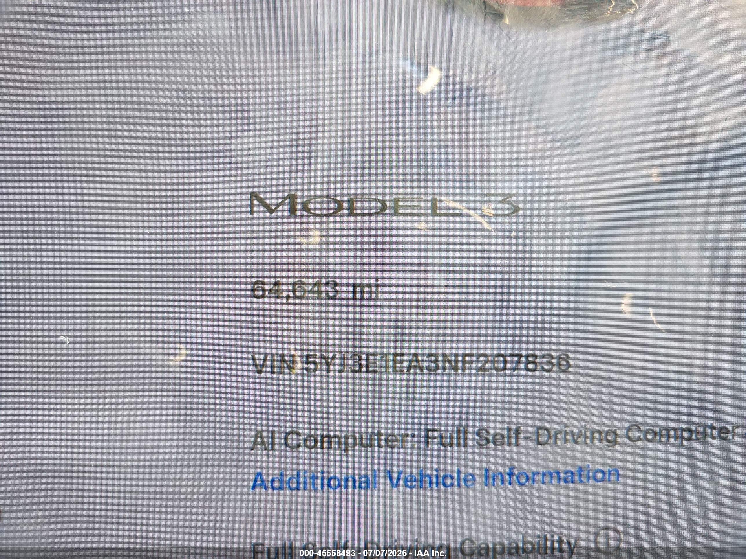 2022 TESLA MODEL 3 REAR-WHEEL DRIVE