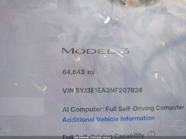 2022 TESLA MODEL 3 REAR-WHEEL DRIVE
