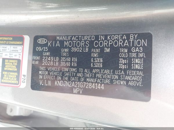 2016 KIA SOUL Plus
